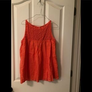 J Crew Orange Sleeveless Top